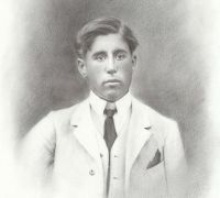 Retrato a lápiz · Foto antigua