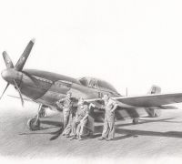 Retrato a lápiz · Avión Curtis