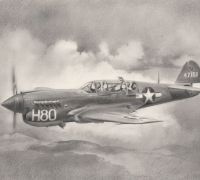 Retrato a lápiz · Avión Gonzalo