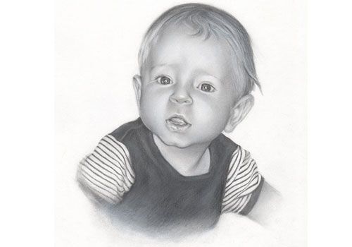 Retrato a lápiz de una persona